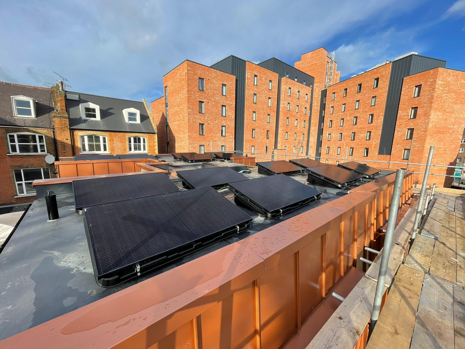 Commercial solar installation